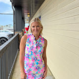 Floral Ruffle V-Neck Tank