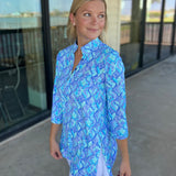 Python Blues Travel Tunic