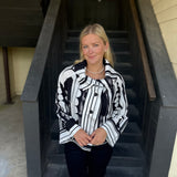 Black & White Printed Jacket
