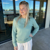 Sage Scoop Neck Pullover