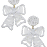 Willow Rattan Bow Earrings