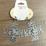 Silver Cross Earrings