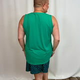 Emerald SlvLess Keyhole Top