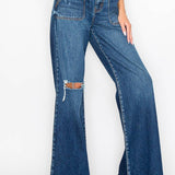 ULTRA HIGH RISE RELAXED FLARE JEANS: 7/27