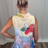 Floral Cowl Neck Knit Top