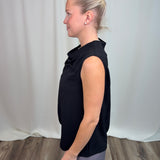 Black Airflow Detail Tank Top