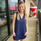 Navy V-Neck Tank