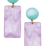 Sophie Marbled Resin Geo Earrings