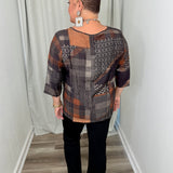 Copper Printed One Pocket Top