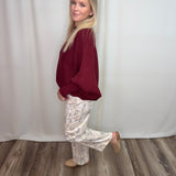 Camo High Rise Low Curve Barrel Jeans