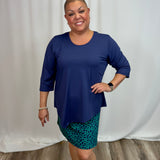 Navy Asymmetrical Top