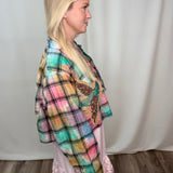 Pink Plaid Rose Jacket