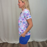Neon Fireworks V-Neck S.Sleeve