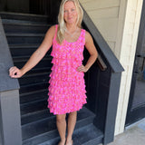 Chevron Pink Cha Cha Dress