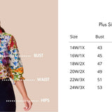 Paisley Trim Stripe 3/4 Sleeve Top