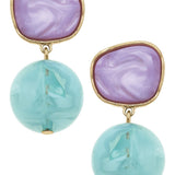 Ophelia Marbled Resin Drop Earrings