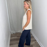 Midnight Blue 30" Wide Leg Pant