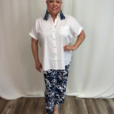 Stretch Cap-Sleeve Shirt