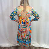 City Silk Collar Dress