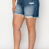 PLUS SIZE - HIGH  RISE STRETCH SHORT: 18