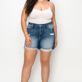 PLUS SIZE - HIGH  RISE STRETCH SHORT: 18