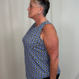 Geo Diam Sapphire Keyhole Tank