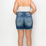 PLUS SIZE - HIGH  RISE STRETCH SHORT: 18