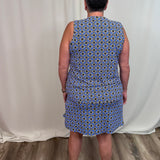 Geo Diamond Sapphire Zip Skort