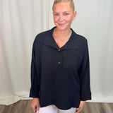 Black Airflow Collar Tunic