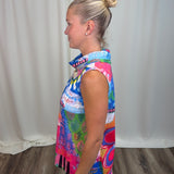 Multi Cowl Neck Knit Top