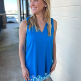 Seaglass Blue V-Neck