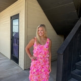 Palm Tree Pinks Cha Cha Dress