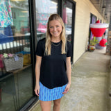 Black Short Sleeve Top