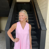 Seaglass Pink V-Neck Tank