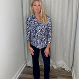 Navy Wide Leg Pant
