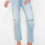 PLUS - HIGH RISE STRAIGHT JEANS: 16 (32)