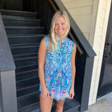 Blue Sleeveless Top
