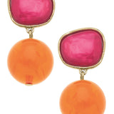 Ophelia Marbled Resin Drop Earrings
