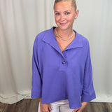 Periwinkle Airflow Collar Tunic