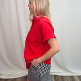 Black & White Scallop Hem Skort