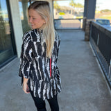 Black Zipper Back Shirt