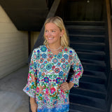 White Silk Vneck Tunic