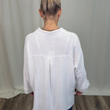 White Airflow Collar Tunic