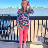 Clear Pink Contemporary Capri