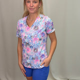 Neon Fireworks V-Neck S.Sleeve