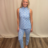 Blue Turtles Capri Leggings