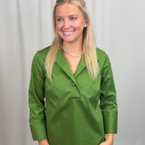 Moss 3/4 Sleeve Popover Shirt