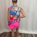 Clear Pink Scallop Skort