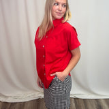 Black & White Scallop Hem Skort