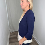 Navy Cardigan Sweater
